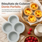 📢📢40% DE RÉDUCTION !! ⏰ Moule rond en silicone de 10 cm pour friteuse à air – 3 ou 4 cavités, démoulage facile et cuisson polyvalente
