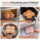 📢📢40% DE RÉDUCTION !! ⏰ Moule rond en silicone de 10 cm pour friteuse à air – 3 ou 4 cavités, démoulage facile et cuisson polyvalente