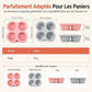 📢📢40% DE RÉDUCTION !! ⏰ Moule rond en silicone de 10 cm pour friteuse à air – 3 ou 4 cavités, démoulage facile et cuisson polyvalente