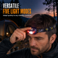📢📢40% DE RÉDUCTION !! ⏰ Lampe frontale à capteur intelligent : mains libres, 5 modes d'éclairage, rechargeable USB, IPX4