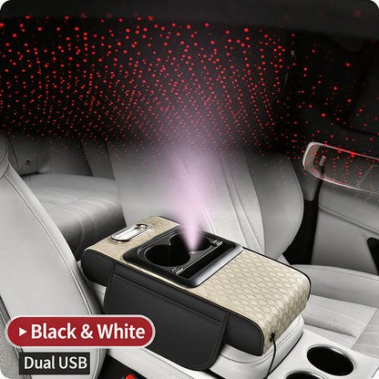 📢📢50% DE RÉDUCTION !! ⏰Coussin d’accoudoir multifonction pour voiture avec projecteur de ciel étoilé