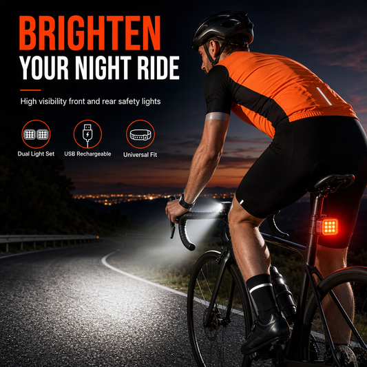 📢📢50% DE RÉDUCTION !! ⏰Éclairage Vélo LED Puissant - Phare Avant et Feu Arrière de Sécurité pour VTT