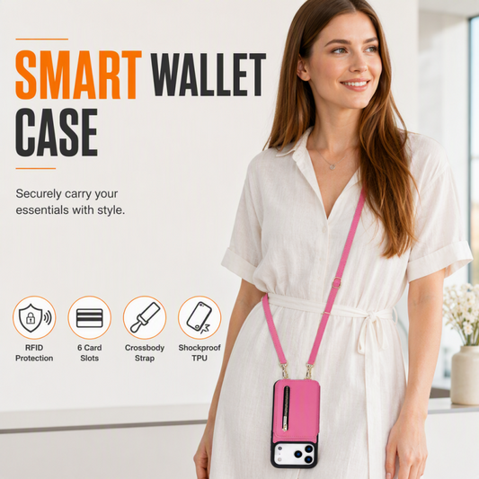 📢📢40 % DE RÉDUCTION !! ⏰Étui portefeuille bandoulière à rabat double pour téléphone portable