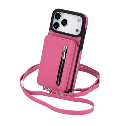 📢📢40 % DE RÉDUCTION !! ⏰Étui portefeuille bandoulière à rabat double pour téléphone portable