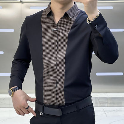 Chemise élégante à manches longues pour hommes