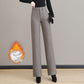 Pantalon droit thermique à taille haute pour femmes