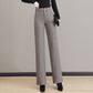 Pantalon droit thermique à taille haute pour femmes